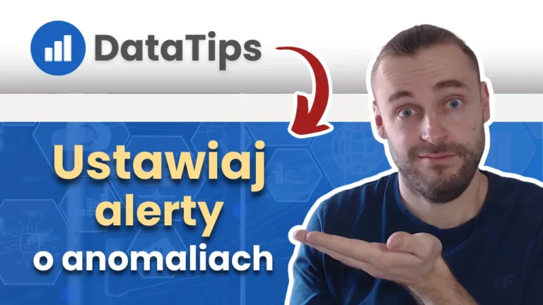 Ekspert analityki internetowej Paweł Piekarski prezentuje, jak tworzyć alerty o anomaliach w Google Analytics 4. Baner wpisu blogowego z logo GA4 w tle.